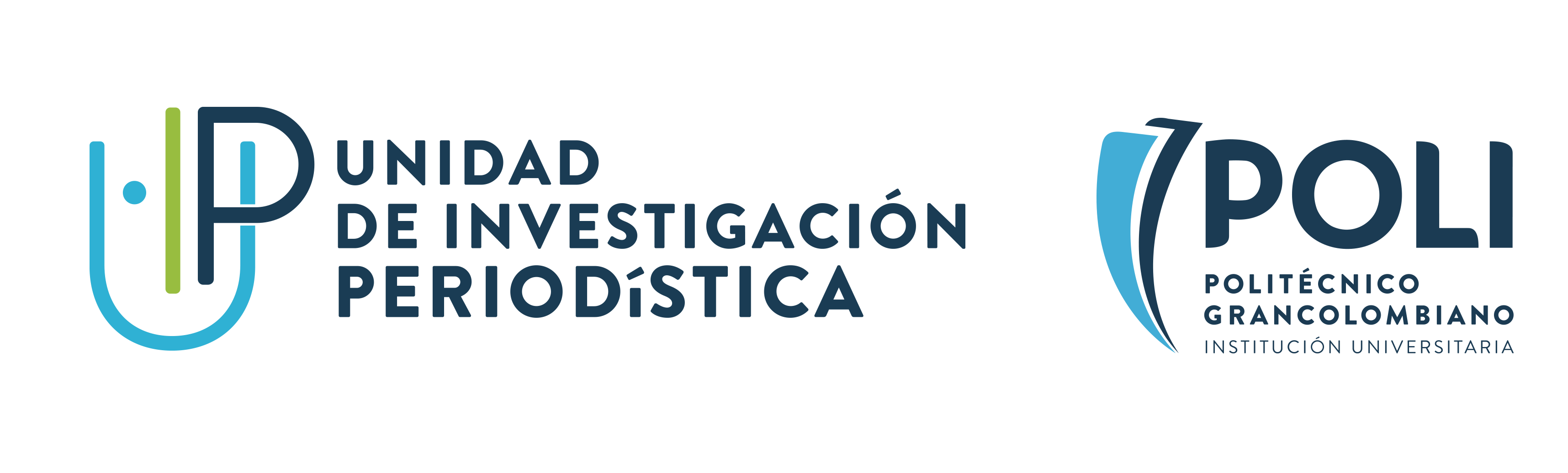logos Unidad de Investigación Periodística y Politecnico Grancolombiano